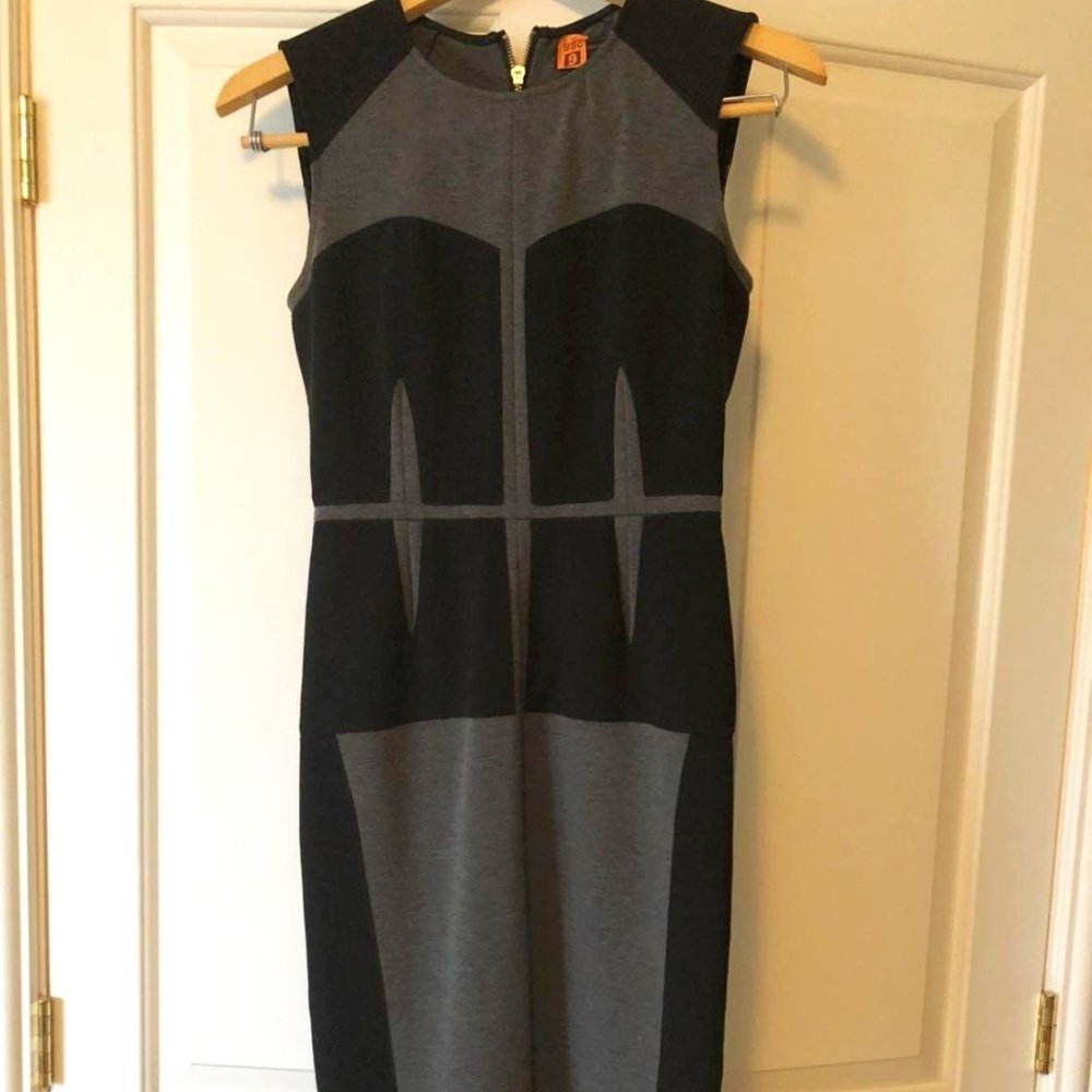 STUNNING FITTING BLACK AND GREY DRESS